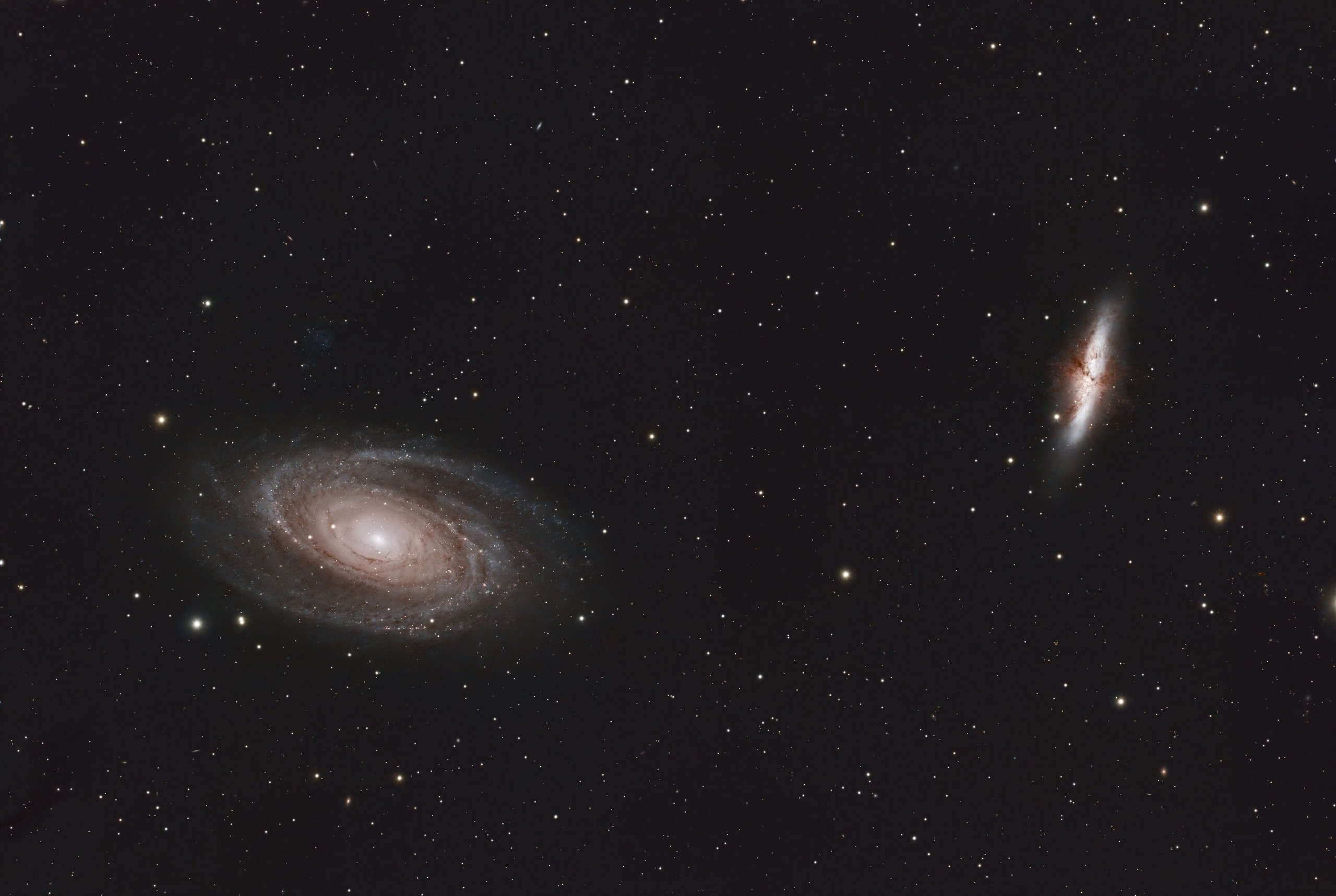 M81 and M82 region in Ursa Major